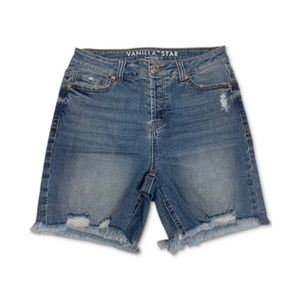 Vanilla Star Size 5 Ripped Denim Bermuda Shorts